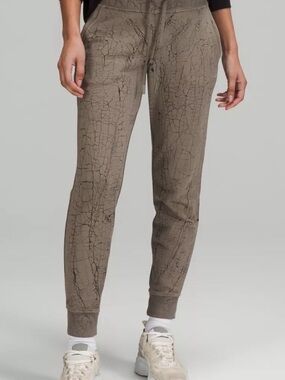 Lululemon Warm Down Joggers Thread Dye Gray Black Sz 4